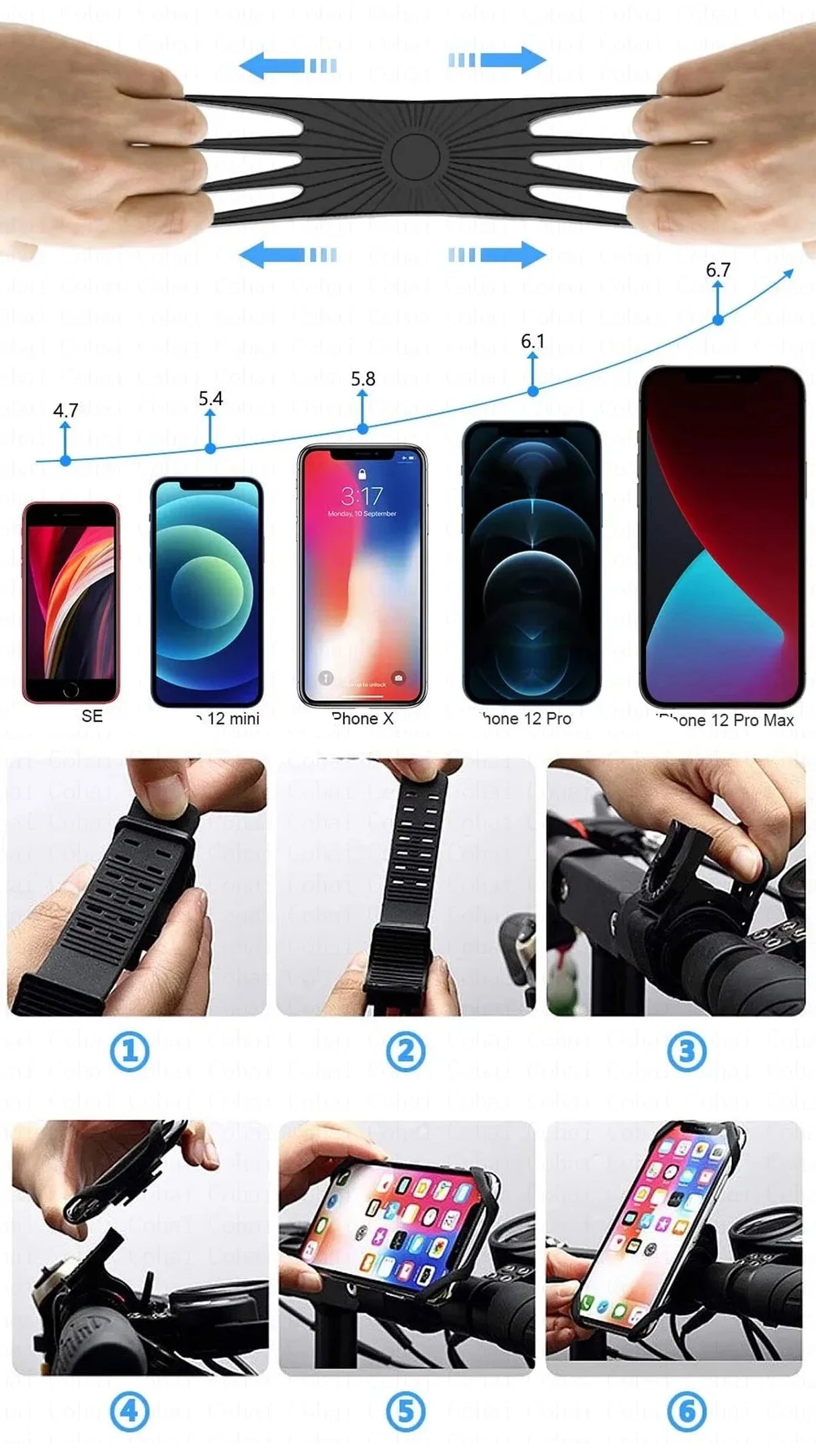 Oneside Silicone Bike Phone Mount — 360° Universal Holder