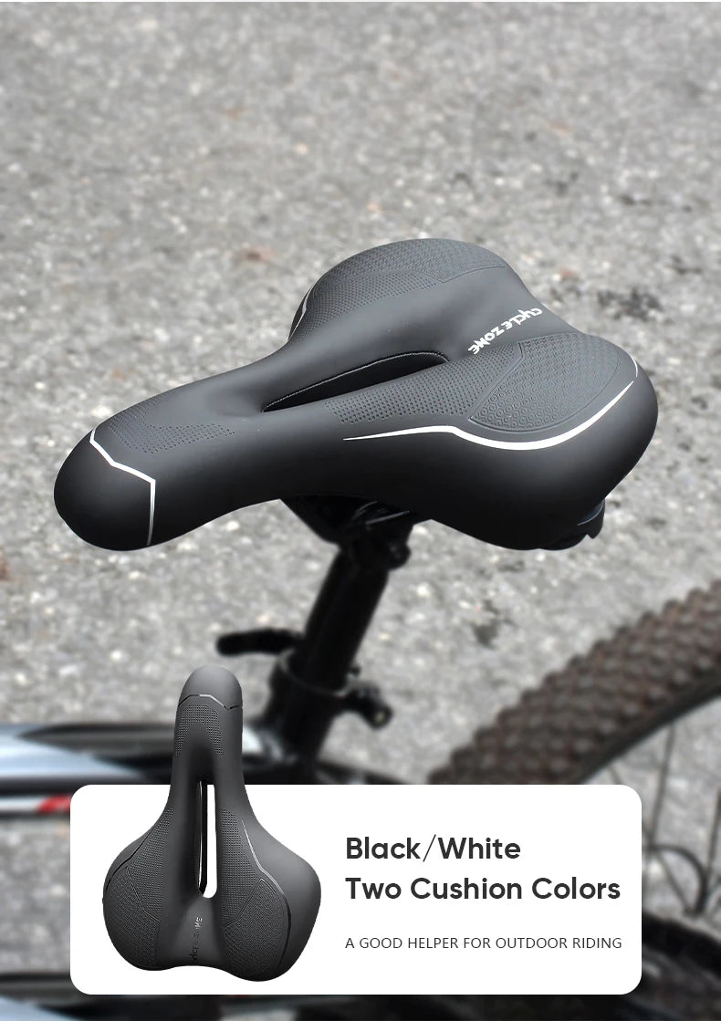 Oneside Hollow Bike Saddle — Breathable Shockproof PU Seat