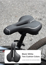 Oneside Hollow Bike Saddle — Breathable Shockproof PU Seat