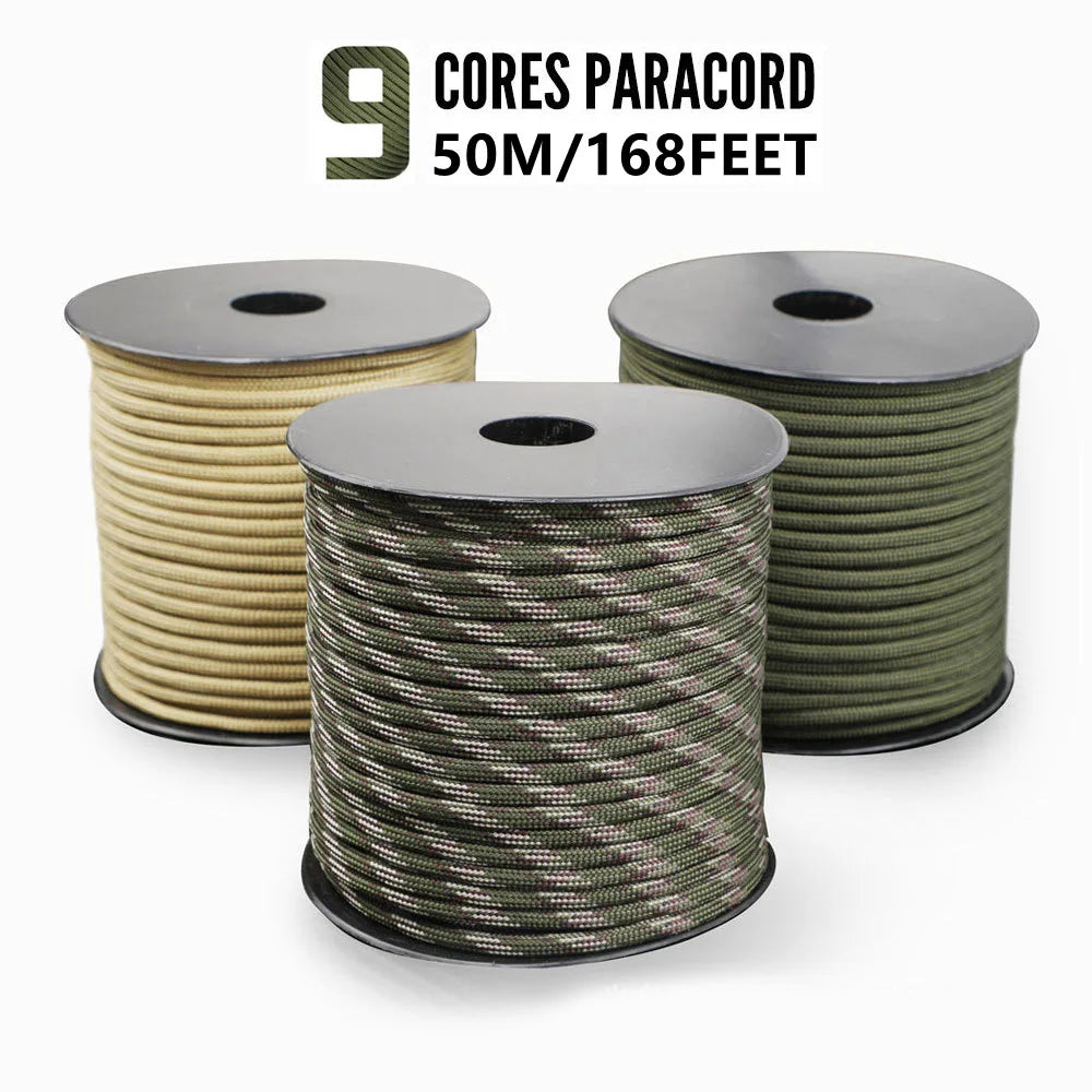 Oneside 50m Military Paracord — 9-Strand 4mm Tactical Rope