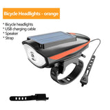 Oneside Solar Bike Light & Bell — LED Headlamp with Horn