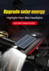Oneside Solar Bike Light & Bell — LED Headlamp with Horn