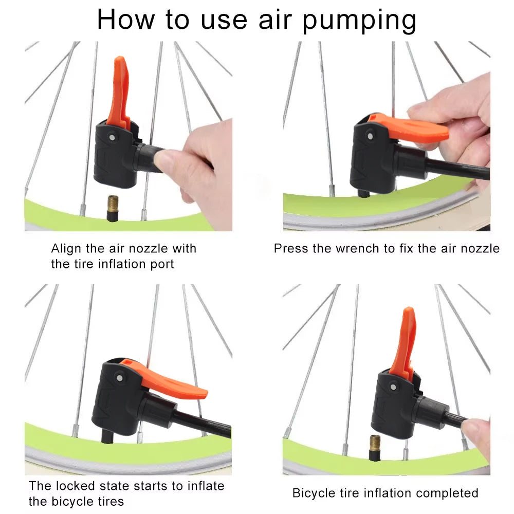 Oneside Mini Bike Pump — Portable Foot Pump with Gauge