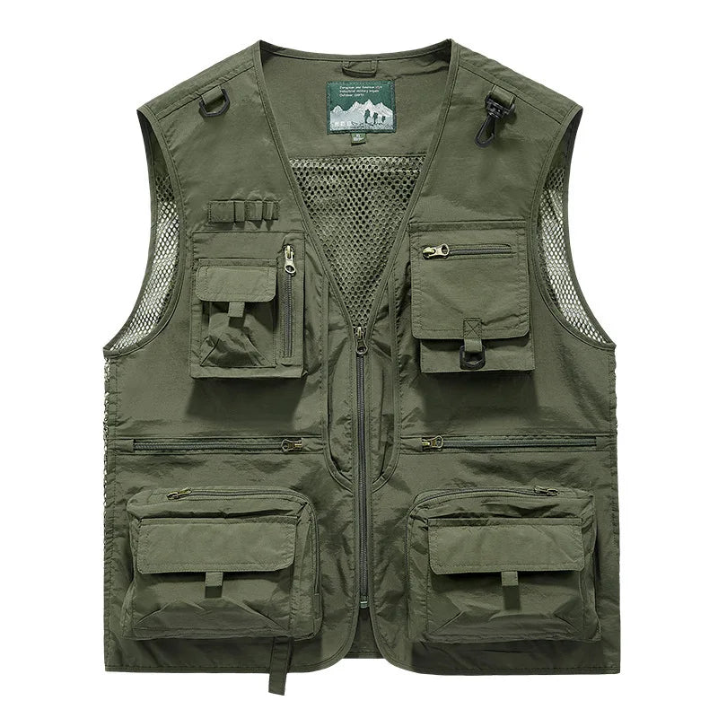 Oneside Men's Multi-Pocket Outdoor Vest — Hiking & Fishing