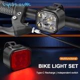 Oneside USB Bike Light Set — Front & Rear LED Taillight