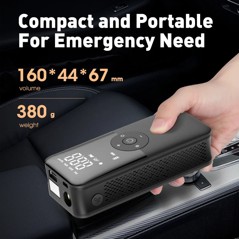 Rechargeable Air Pump & Tire Inflator – Digital Cordless Portable Compressor for Cars, Motorcycles, Bicycles & Balls
