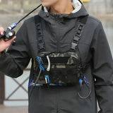 Oneside Camo Fishing Vest Bag — Multi-Pocket Chest Pack