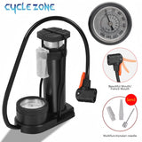 Oneside Mini Bike Pump — Portable Foot Pump with Gauge