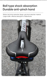 Oneside Hollow Bike Saddle — Breathable Shockproof PU Seat
