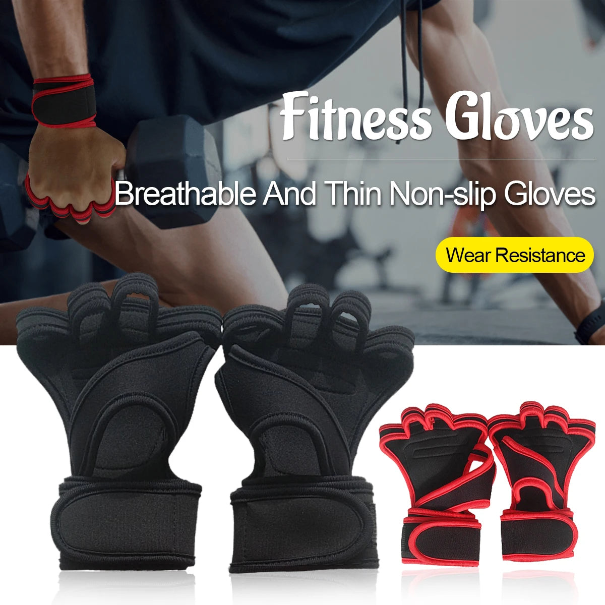 Oneside Workout Gloves with Wrist Wraps